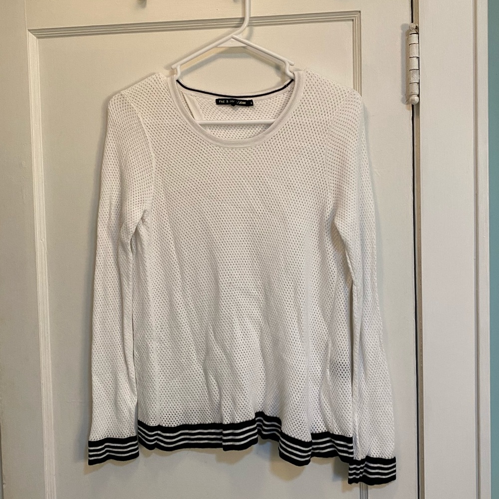 Rag & Bone Perforated Split-Back Sweater